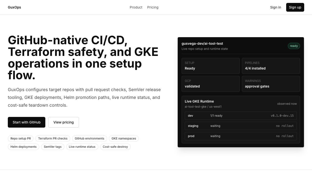 GuxOps public website