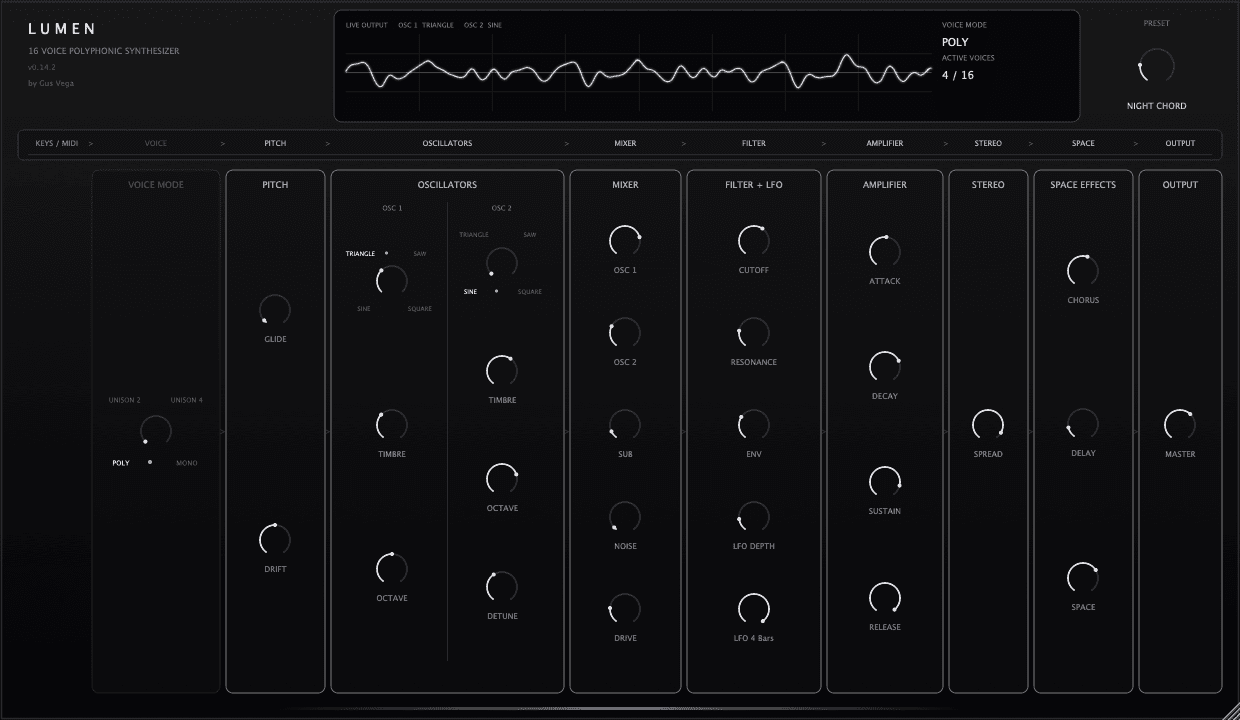 LUMEN software interface