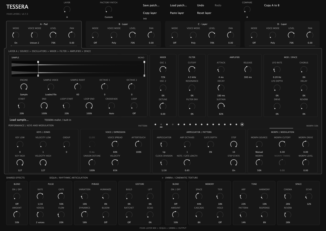 TESSERA interface